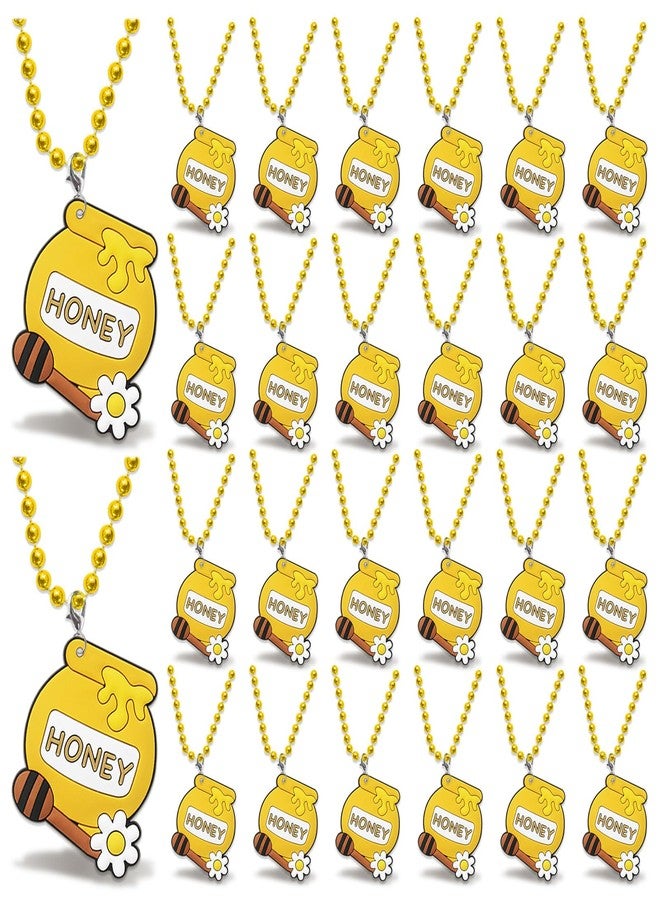 CiciBear 24 Pack Honey Necklace Party Favors with Mardi Gras Beads for Bumble Bee Baby to bee Bee Baby shower Gender Reveal Party Favors, Home Decorations, Wedding - Image 1